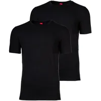 s.Oliver Herren T-Shirt, 2er Pack - Basic, Rundhals, einfarbig, Schwarz 2XL