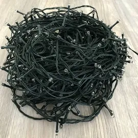 Mojawo 240er Lichterkette LED's Innen und Außen warmweiß Kabel Dunkelgrün