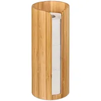 Relaxdays Toilettenpapier-Aufbewahrung, Hellbraun, Holz, 14.5x33.5x14.5 cm, Badezimmer,, -