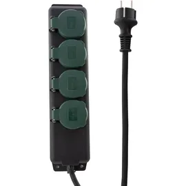 REV Ritter Steckdosenleiste 1,4 m Schwarz-Grün 1 St.