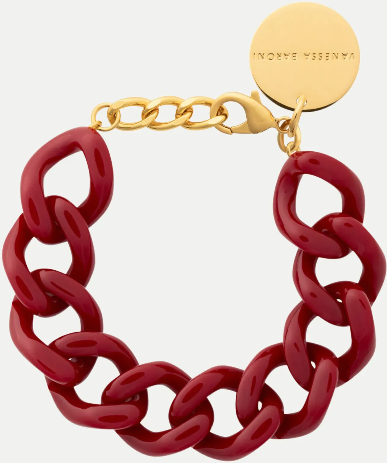 Mini Flat Chain Bracelet Rot