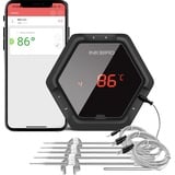 Inkbird IBT-6XS Grillthermometer mit 6 Sonden, Magnetisch BBQ Thermometer Bluetooth Fleischthermometer mit 1000mAh Li-Batterie, Bratenthermometer mit 180 Grad Bildschirmanzeige Drehen für BBQ,Backofen