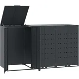 vidaXL Mülltonnenbox 207 x 79 x 117 cm anthrazit