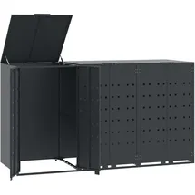 vidaXL Mülltonnenbox 207 x 79 x 117 cm anthrazit