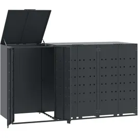 vidaXL Mülltonnenbox 207 x 79 x 117 cm anthrazit