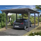 SKANHOLZ Skan Holz Carport Emsland 354 cm x 604 cm Schiefergrau Alu-Dachplatten