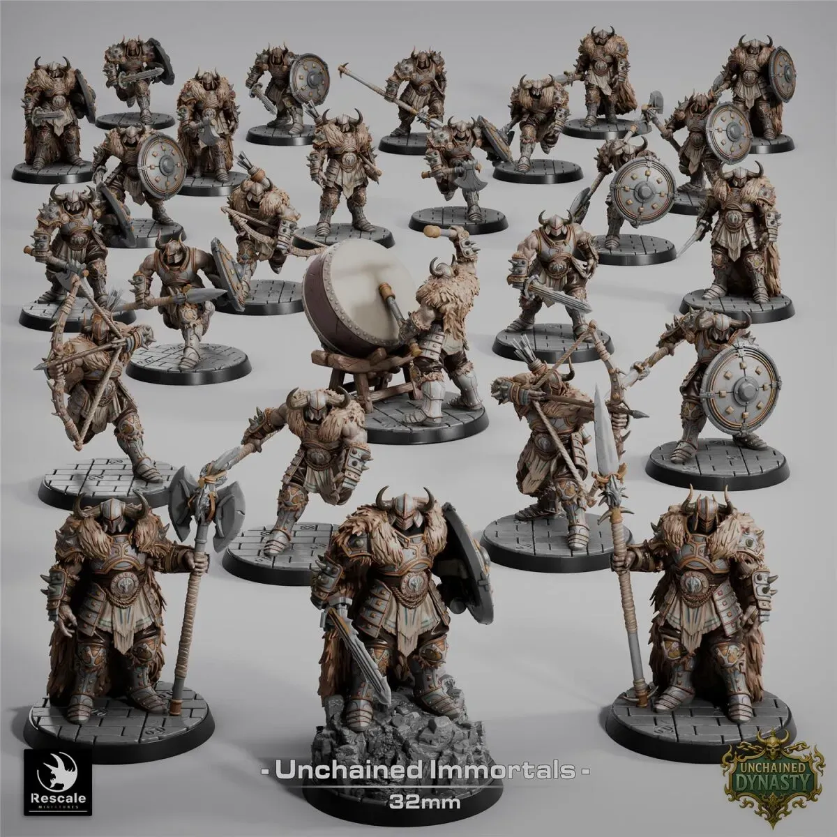 Pack Unchained Immortals (32mm base) Set von Rescale Miniatures aus Unchained Dynasty