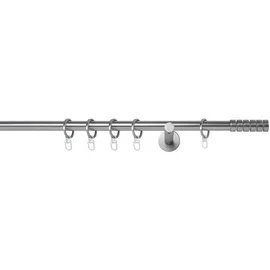 MYDECO Gardinenstange MYDECO "20mm Rillcube Wandträger 12 cm", silber (edelstahlfarben), L:250cm, Gardinenstangen