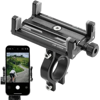 Bvizyelck Fahrrad Handyhalterung Universals Motorrad Handy Halterung Aluminiumlegierung Motorrad Handyhalterung Fahrrad Lenker Handy Halter Mit 360° Drehbarer Fahrrad Handyhalter