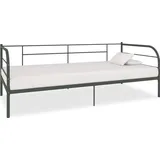 The Living Store Tagesbett-Rahmen Grau Metall 90×200 cm - Grau