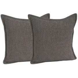Mojawo 2er Chenille Kissenbezug 45x45cm-m702739-anthrazit-var