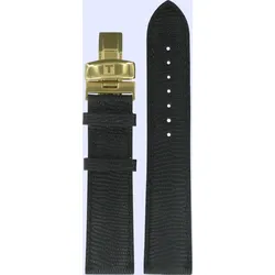 Tissot - Leder Carson Lederband Schwarz 20/18mm T600029089 - eidechsen-prägung,rind,schwarz