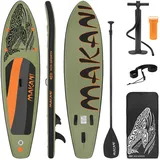 ECD Germany Stand Up Paddle Board Makani 320x80x15 cm Olive bis 120 kg