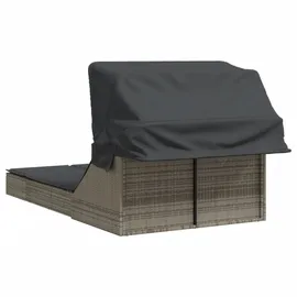 vidaXL Doppel-Sonnenliege 53 x 24 x 110 cm Grau