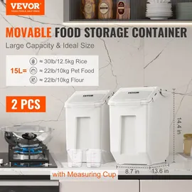 Vevor Aufbewahrungsbox 15 L x 2 transparent