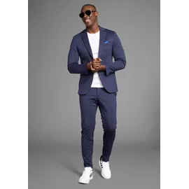 Bruno Banani Anzug "Jersey", Damen, Gr. 52, N + U Gr, blau (marine), Jersey, Obermaterial: 60% Polyester, 35% Viskose, 5% Elasthan. Futter: 100% Polyester, normal, Anzüge, elastische Qualität, Topseller