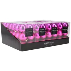 12tlg Weihnachtskugel Christbaumkugeln Baumkugel Set Pink Ø6cm