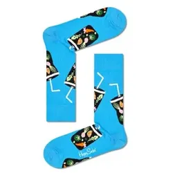Happy Socks Smoothie Sock Blau Muster Baumwolle Gr 41/46