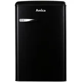 Amica KS 15617 MS Retro-Kühlschrank (108 l, 875 mm hoch, Schwarz)