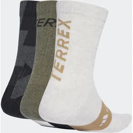 adidas Wandersocken TRX MT SCK 3er Pack Schwarz/Oliv/Weiß 40-42