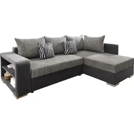 Collection AB Ecksofa »John L-Form« mit Bettfunktion, wahlweise mit Federkern schwarz