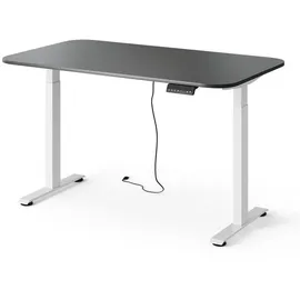 Vicco höhenverstellbarer elektrischer Schreibtisch Elevate, Weiß/anthrazit, 140 x 80 cm 2 Motoren, Model 58655 - Weiß/Dunkelgrau