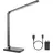 Mafiti Schreibtischlampe LED Dimmbar Tischlampe 5 Farb und 3 Helligkeitsstufen, Augenfreundliche Nachttischlampe, USB-Anschluss für Leser, Kinder, Büro-Schwarz