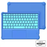 Kabellose Bluetooth-Tastatur „Made for Amazon“ für Kinder, blau, für Fire HD 10 Kids- und Kids Pro-Tablets