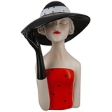 GILDE Figur Lady mit schwarzem Hut - Dekoration und Geschenk - Höhe 29, 5 cm, 37195