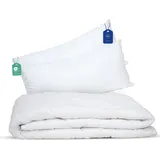 livessa Bettdecke 155x220 mit 2er Set Kissen 40x80 cm Ganzjahresdecke warme Steppdecke Schlafdecke