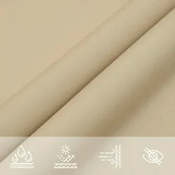 vidaXL Sonnensegel Oxford-Gewebe Quadratisch : Farbe - Beige, Größe - 2,5x2,5 m