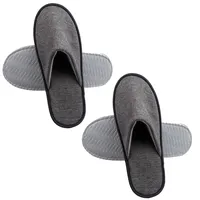 HcvGcm Gästehausschuhe, 2 Paar Gästepantoffeln Aus Weichem Stoff, Hotelslipper Für Gäste, Haus Schuhe Für Damen Und Herren, Waschbar Und Bequem, Größe 38-44 - Large