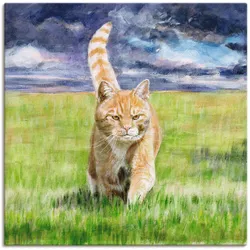 Leinwandbild ARTLAND "Auf Jagd", grün (farbe bild(er): grün), B:30cm H:30cm T:1,8cm, Canvas, Leinwand, Bilder, auf Keilrahmen gespannt