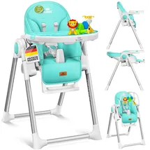 Kidiz KIDIZ® 3in1 Hochstuhl Kinderhochstuhl inkl. Spielbügel Babyliege Kombihochstuhl Babyhochsitz ,7 höhenverstellbar Verstellbare Rückenlehne mitwachsend ab 0 Monate bis 6 Jahre Babystuhl