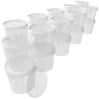 FixedByU | 20x Eimer mit Deckel 5l Transparent Rund