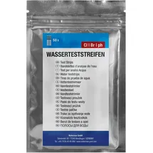 Waterman Wasserteststreifen 3 in 1, pH/Br/CL - 50 Streifen in Tütchen