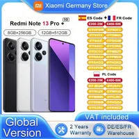 Globale Version Xiaomi Redmi Note 13 Pro+ Plus 5G MTK Abmessung 7200-Ultra 6,67'' 120Hz AMOLED 120W