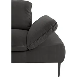 W.Schillig Eckcouch Leder 3-Sitzer Grau
