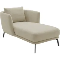 Schöner Wohnen Chaiselongue "Pearl - 5 Jahre Hersteller-Garantie, auch in Bouclé. Recamiere, bequem", beige (sand), B:101cm H:71cm T:161cm, 96% Polyester, 4% Polyacryl, SCHÖNER WOHNEN-KOLLEKTION, Sofas, Chaiselongue, Maße (B/H/T): 101/71/161 cm, Füße aus Metall