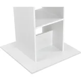 [en.casa] Bartisch Visby 110 x 70 x 70 cm Weiß