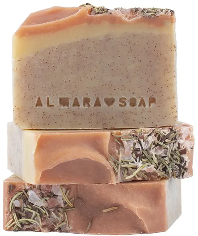 Almara Soap Natural Peeling Walnut natürliche feste Seife mit Peelingeffekt 90 g