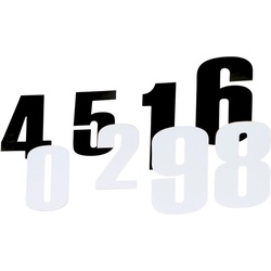 Moose Racing Race Number 8, Sticker - Weiß - 11 cm