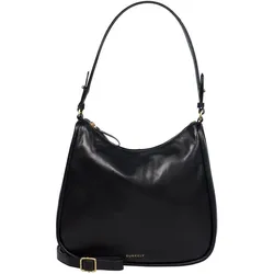 Henkeltasche BURKELY "BURKELY Taschen Leder", Damen, Gr. one size, schwarz, Leder, Taschen