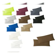 EXKLUSIV HEIMTEXTIL Jersey Kissenbezug 2er Set 40 x 80 cm Schokobraun