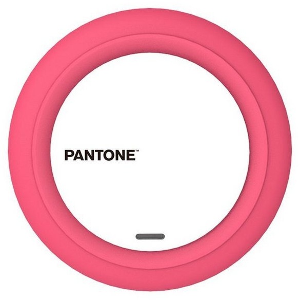 Pantone Universe PANTONE QI Charger Kabellos Ladegerät pink einfach Aufladen Smartphone-Kabel