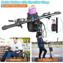 luxuskollektion Fahrrad Flaschenhalter 32-40oz Isoliert Schwarz