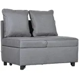 Homcom Schlafsessel, Dunkelgrau, Kunststoff, 71x67x98 cm, Wohnzimmer, Sofas & Couches, Schlafsofas