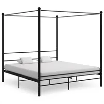 vidaXL Himmelbett 200 x 200 cm Schwarz
