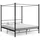 vidaXL Himmelbett 200 x 200 cm Schwarz