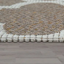 Paco Home Teppich Wohnzimmer Orient Muster Marokkanisches Design Modern beige, Creme 60x100 Cm